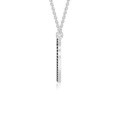 natural black-onyx heart necklaces in sterling silver 