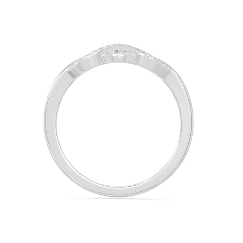 natural moissanite infinity promise rings in sterling silver 