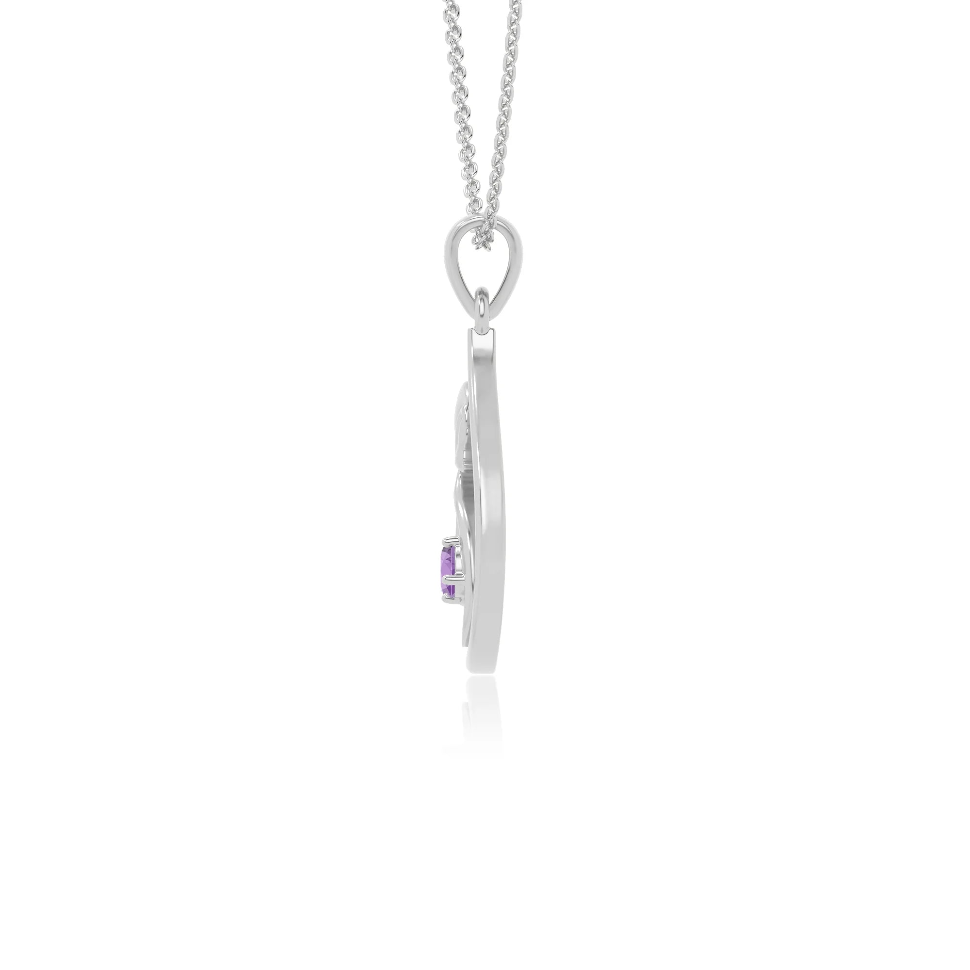 natural amethyst mom to be necklaces in sterling silver 