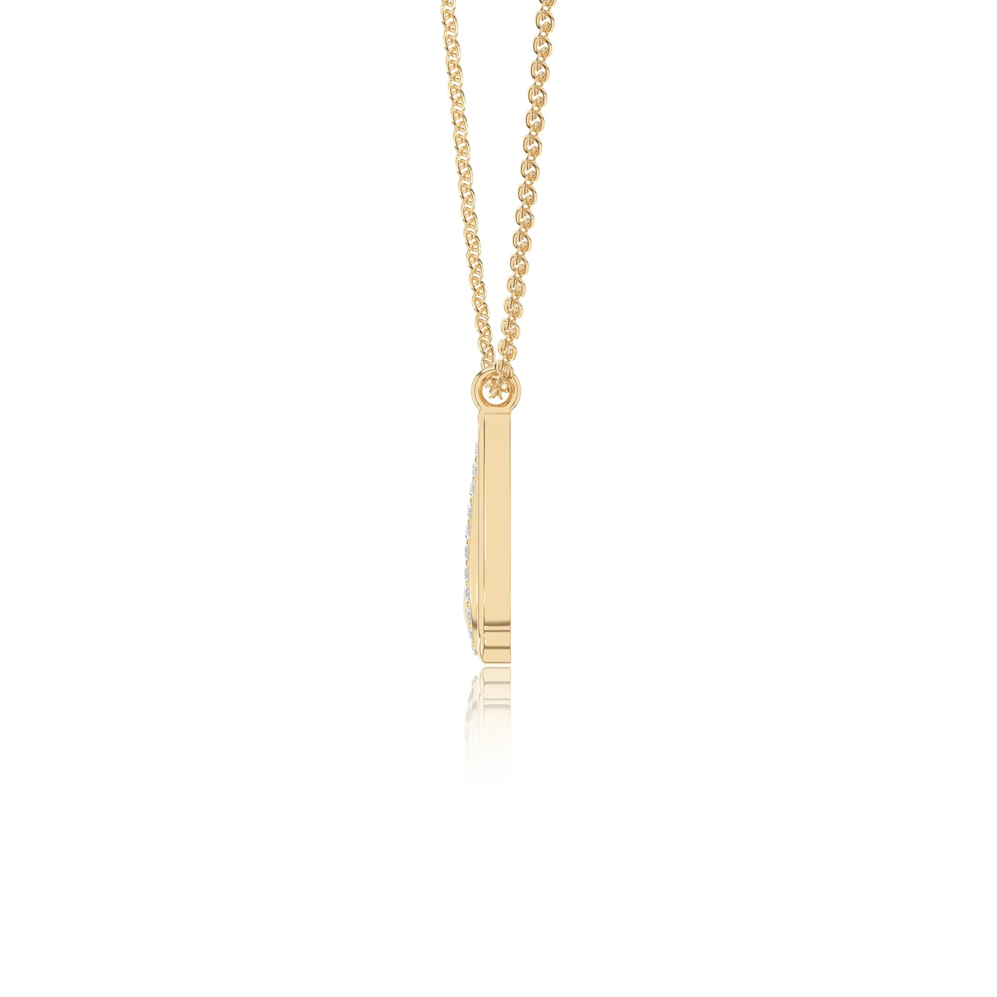 moissanite Initials necklaces in yellow gold vermeil 