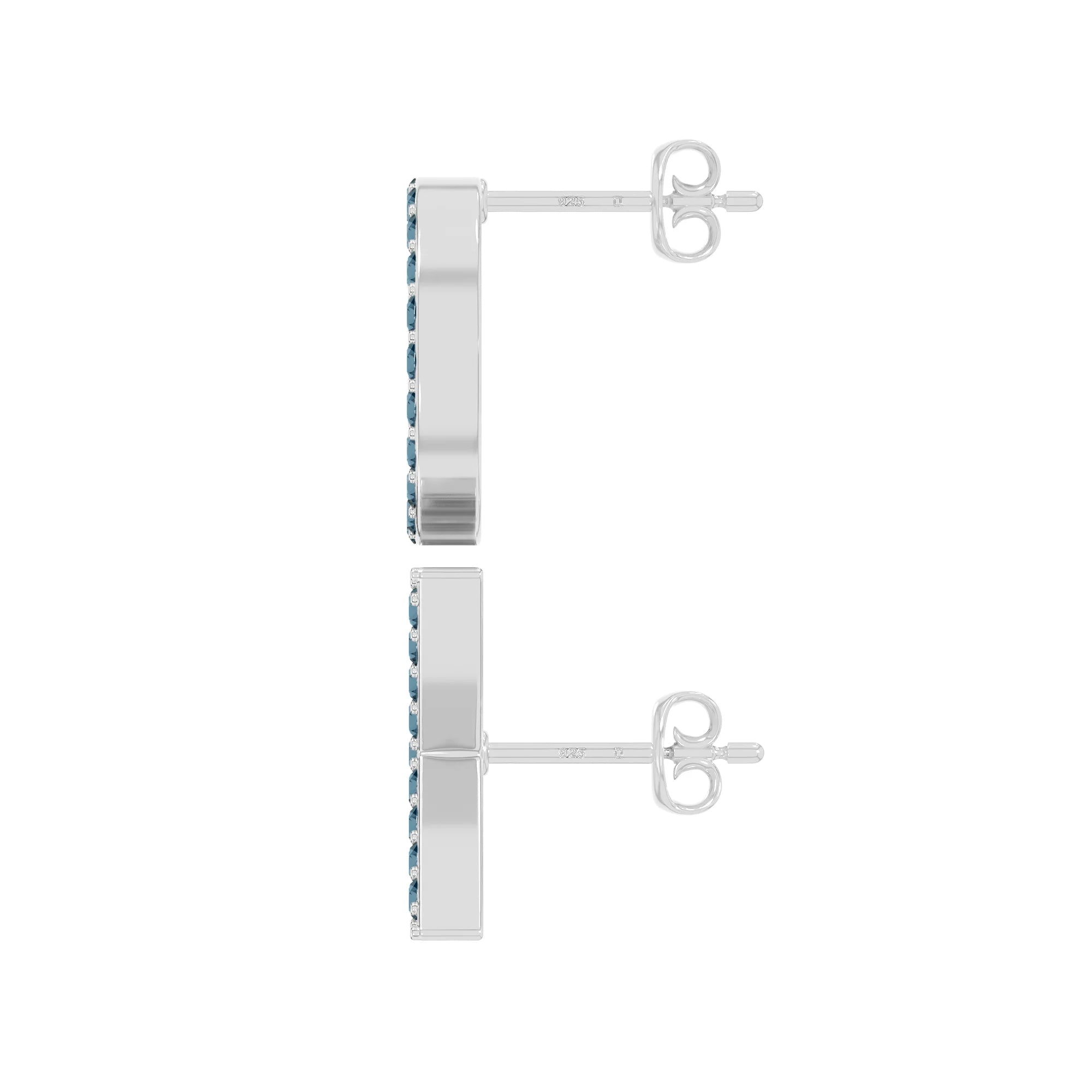natural london-blue-topaz xo stud earrings in sterling silver 