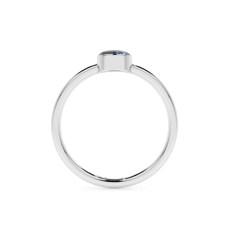 pietersite round cab stackable bezel-set ring