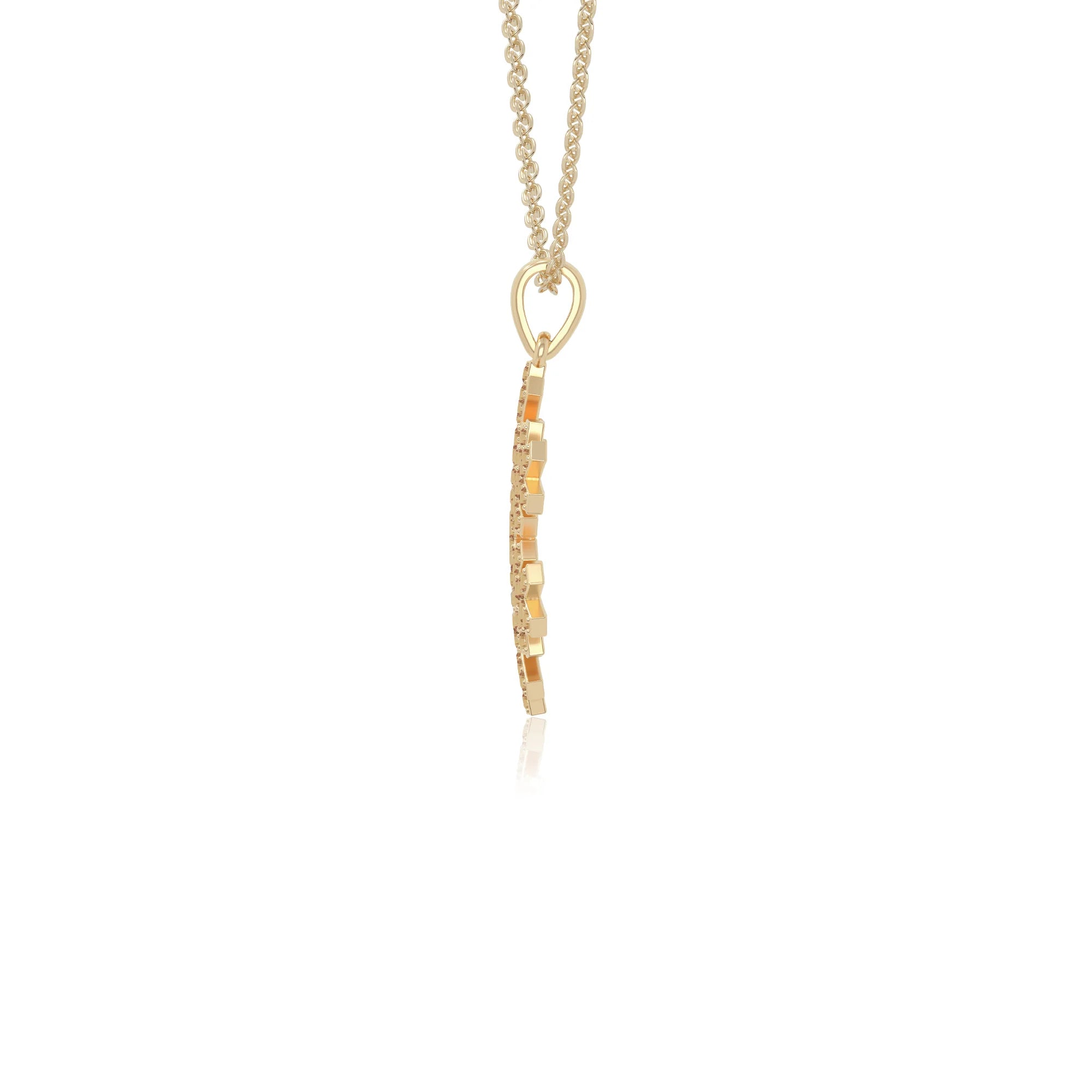 natural citrine infinity love knot necklaces in yellow gold vermeil 
