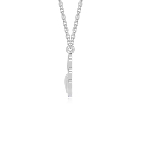 natural amethyst angel wings heart necklaces in sterling silver 