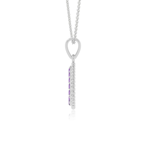 natural amethyst infinity love knot necklaces in sterling silver 