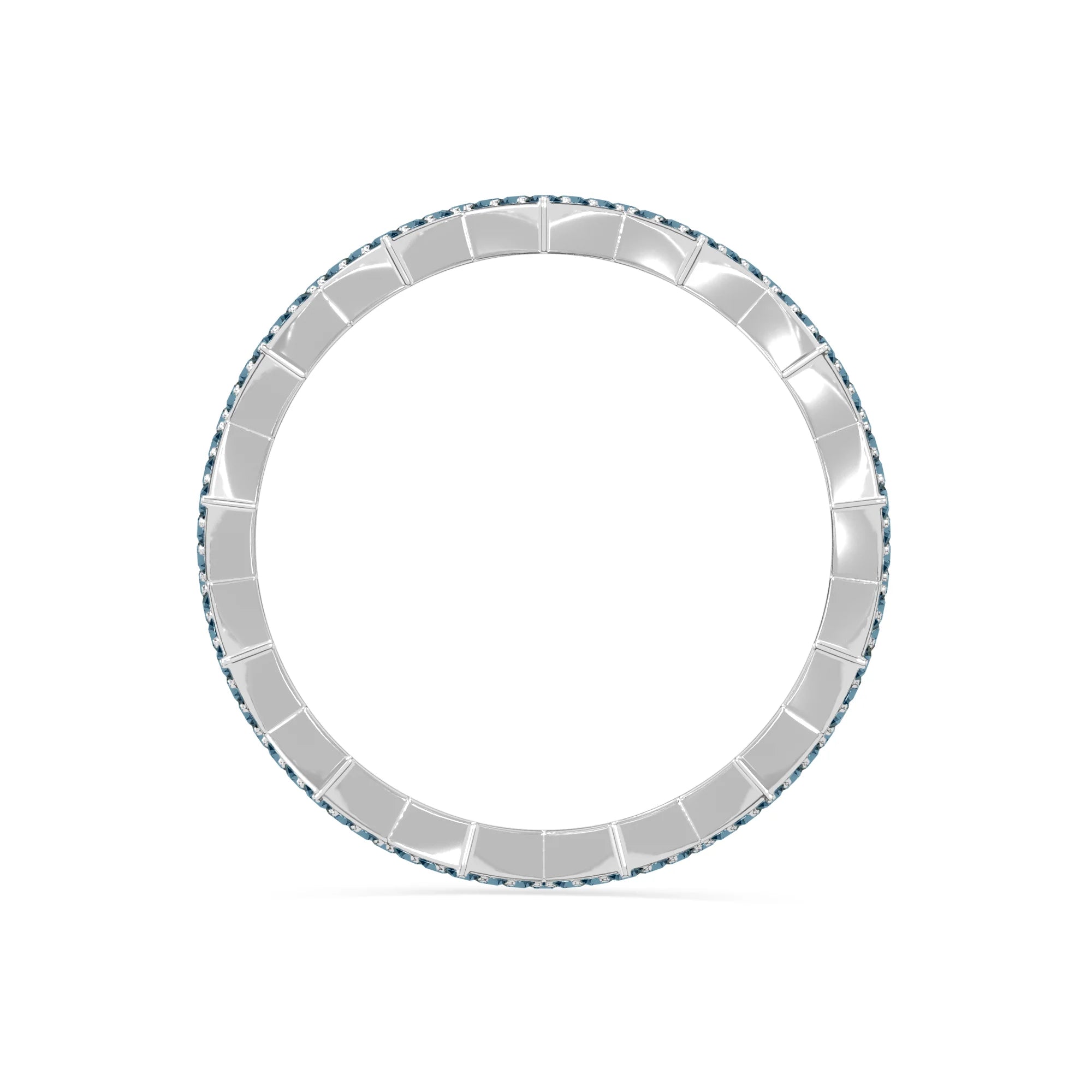 natural london blue topaz zig-zag wedding band rings in sterling silver 