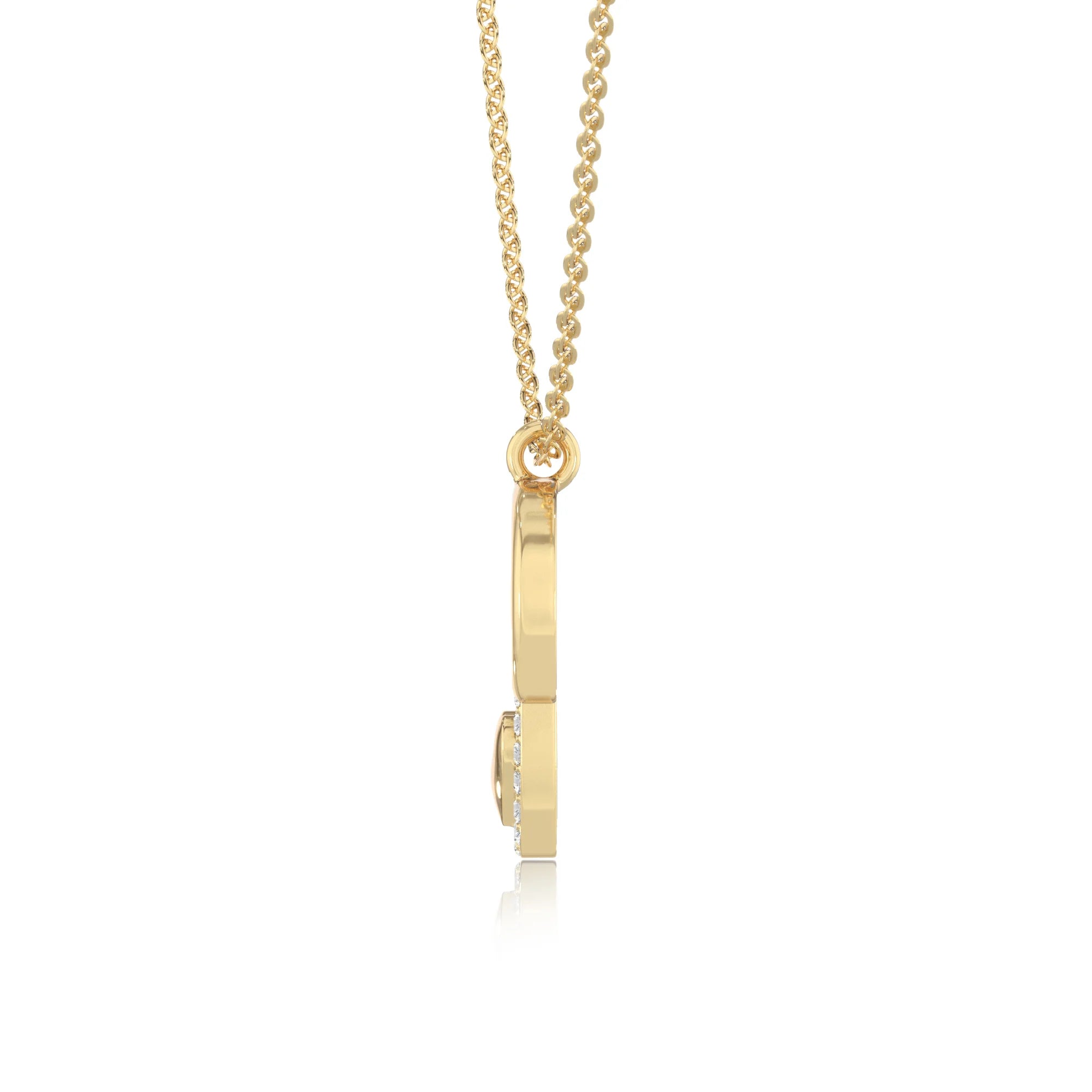moissanite Initials necklaces in yellow gold vermeil 