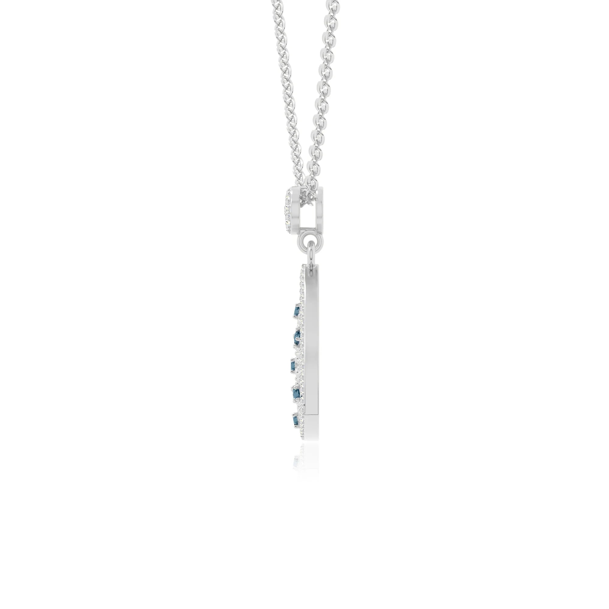 natural london-blue-topaz infinity love knot necklaces in sterling silver 