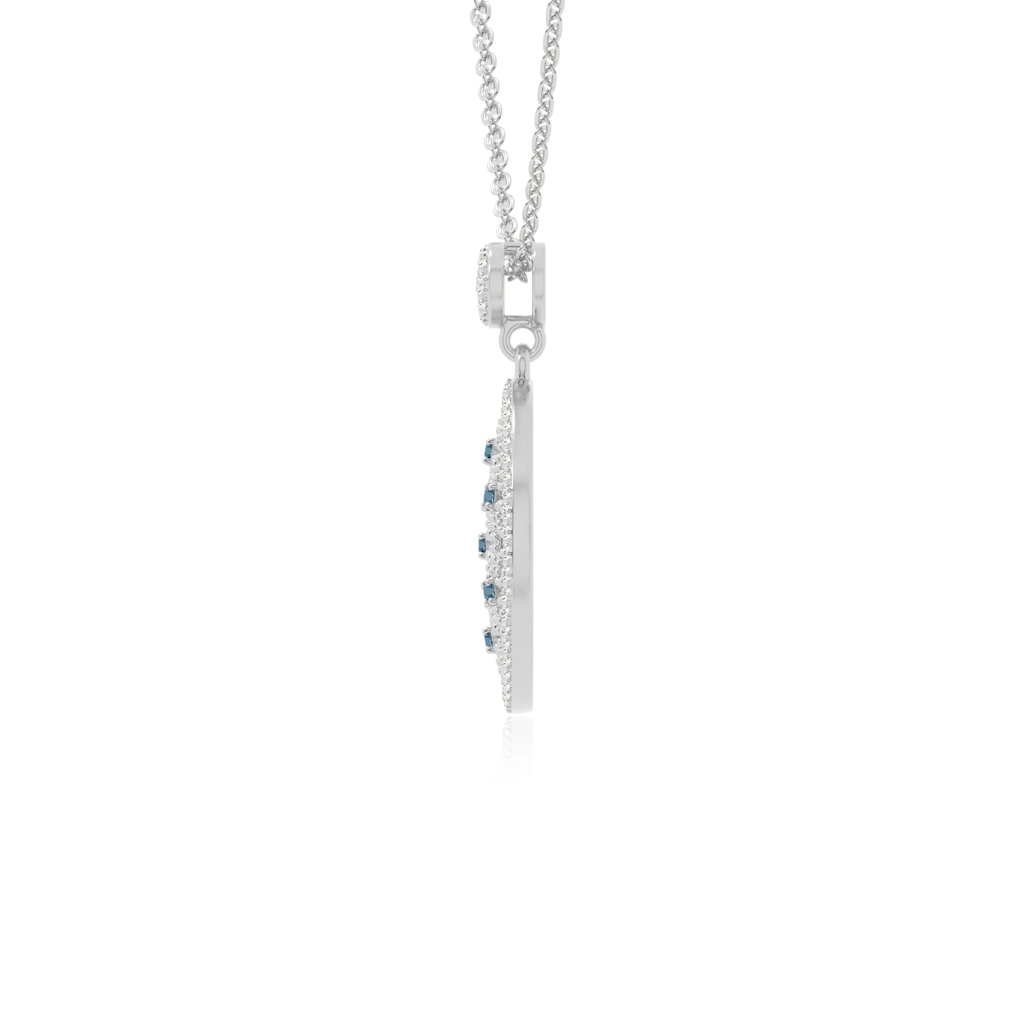 natural london-blue-topaz infinity love knot necklaces in sterling silver 