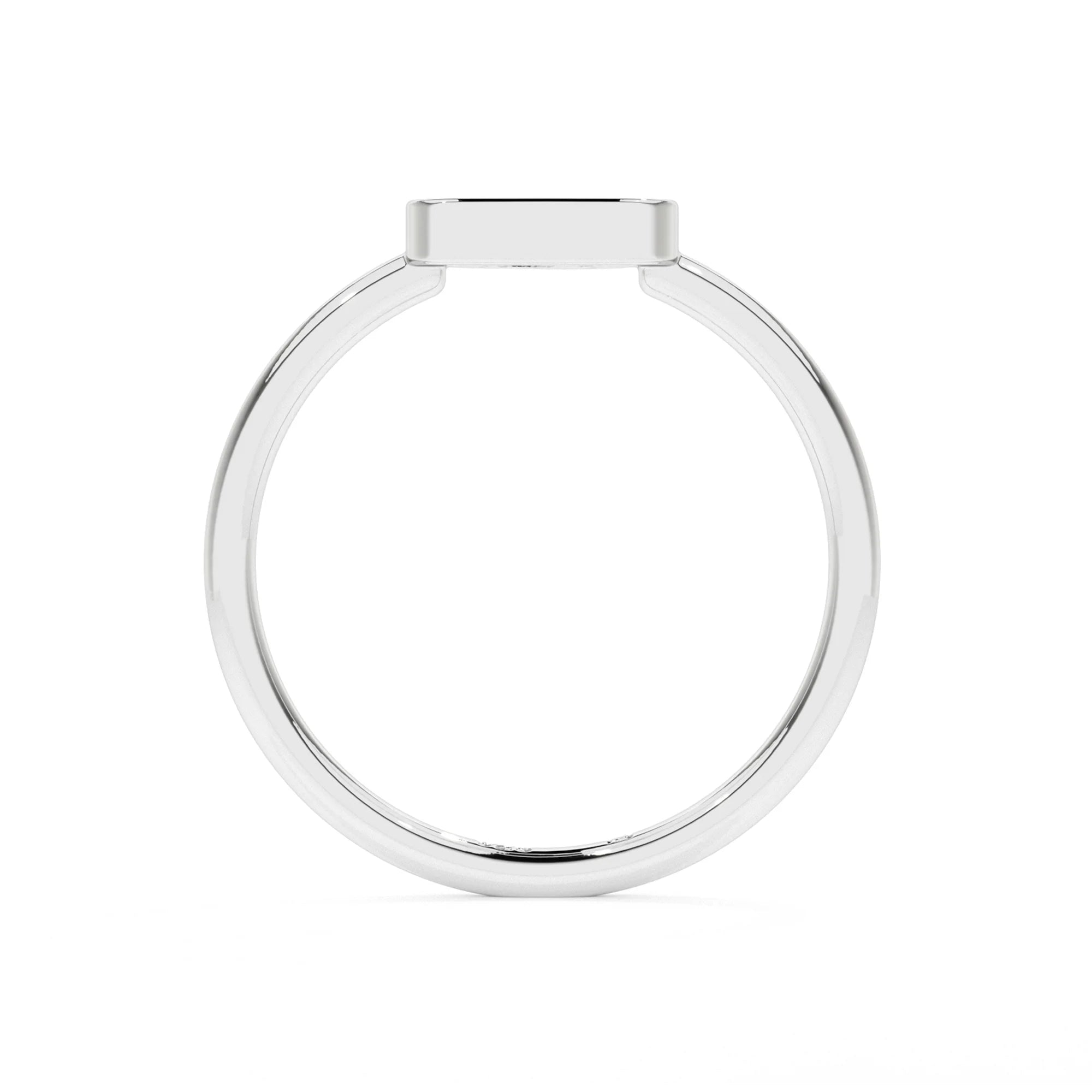 amethyst cloud shape stackable bezel-set ring