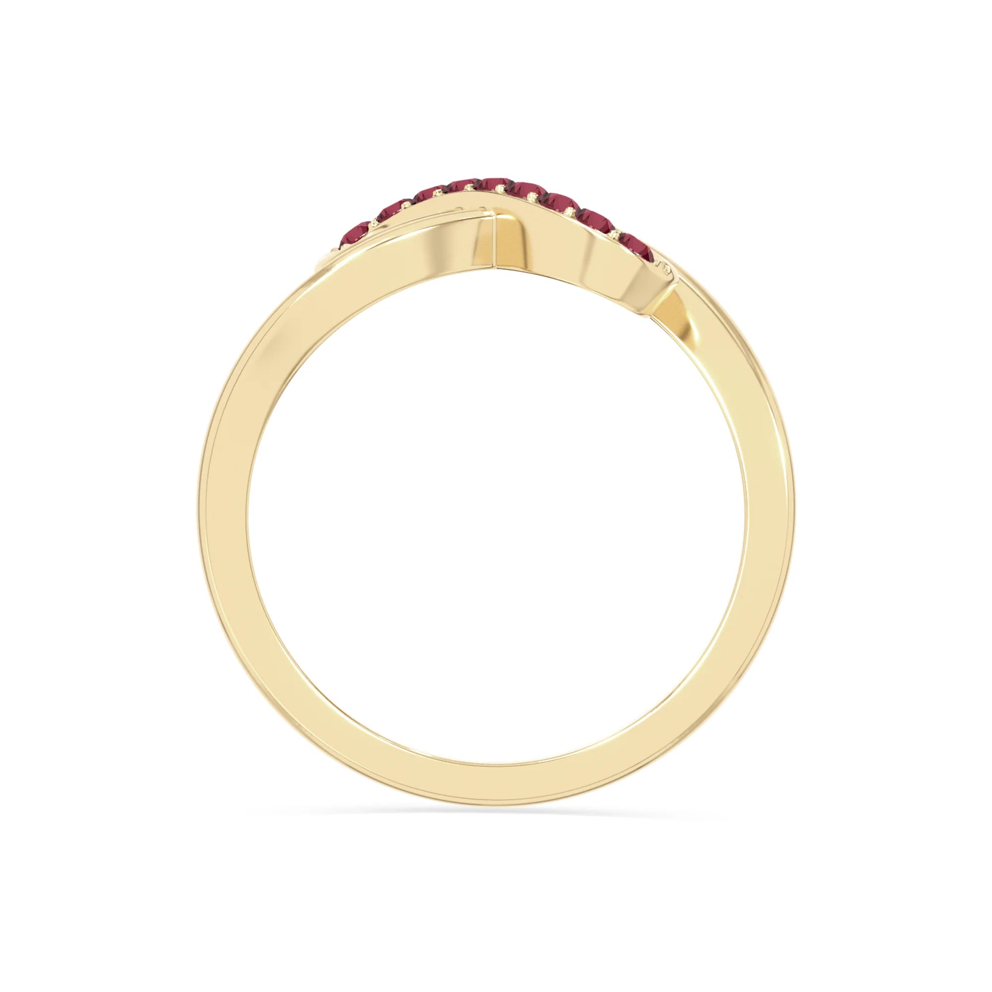 natural ruby infinity promise rings in yellow gold vermeil