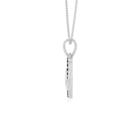 natural black-onyx infinity heart necklaces in sterling silver 