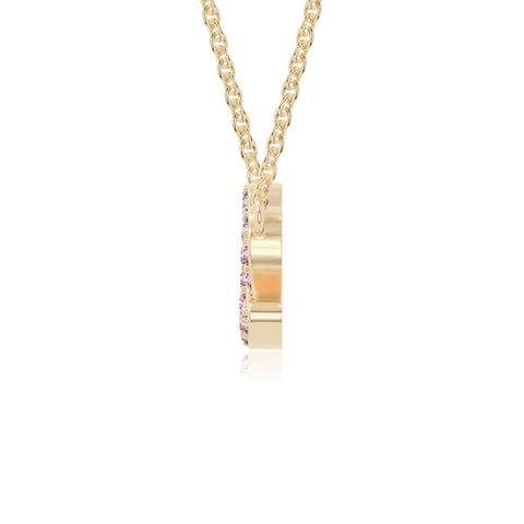 natural pink-tourmaline infinity love knot necklaces in yellow gold vermeil 