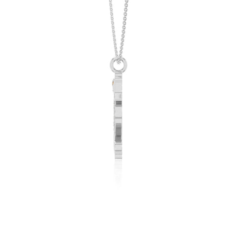 natural citrine sea horse necklaces in sterling silver 