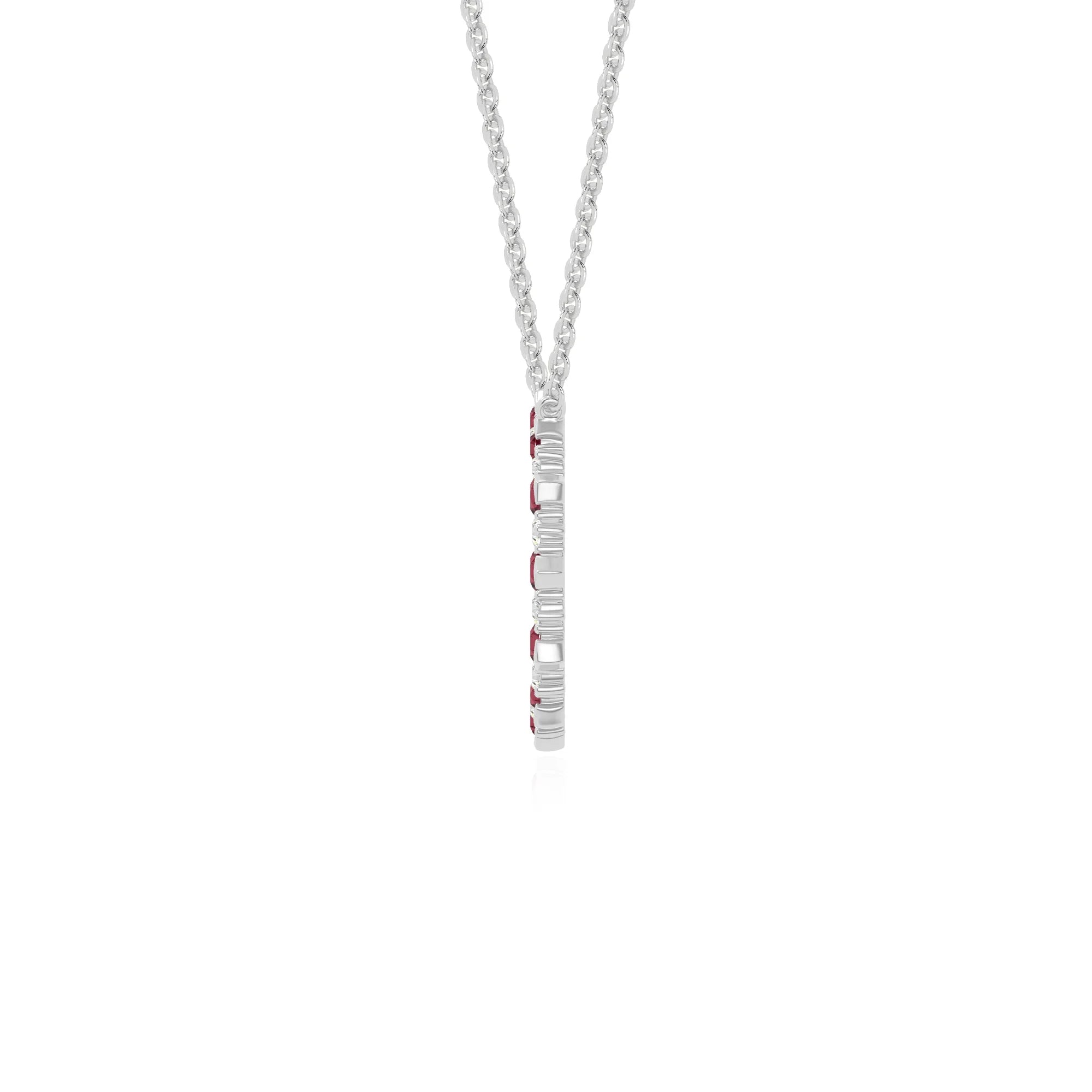 natural ruby sun necklaces in sterling silver 