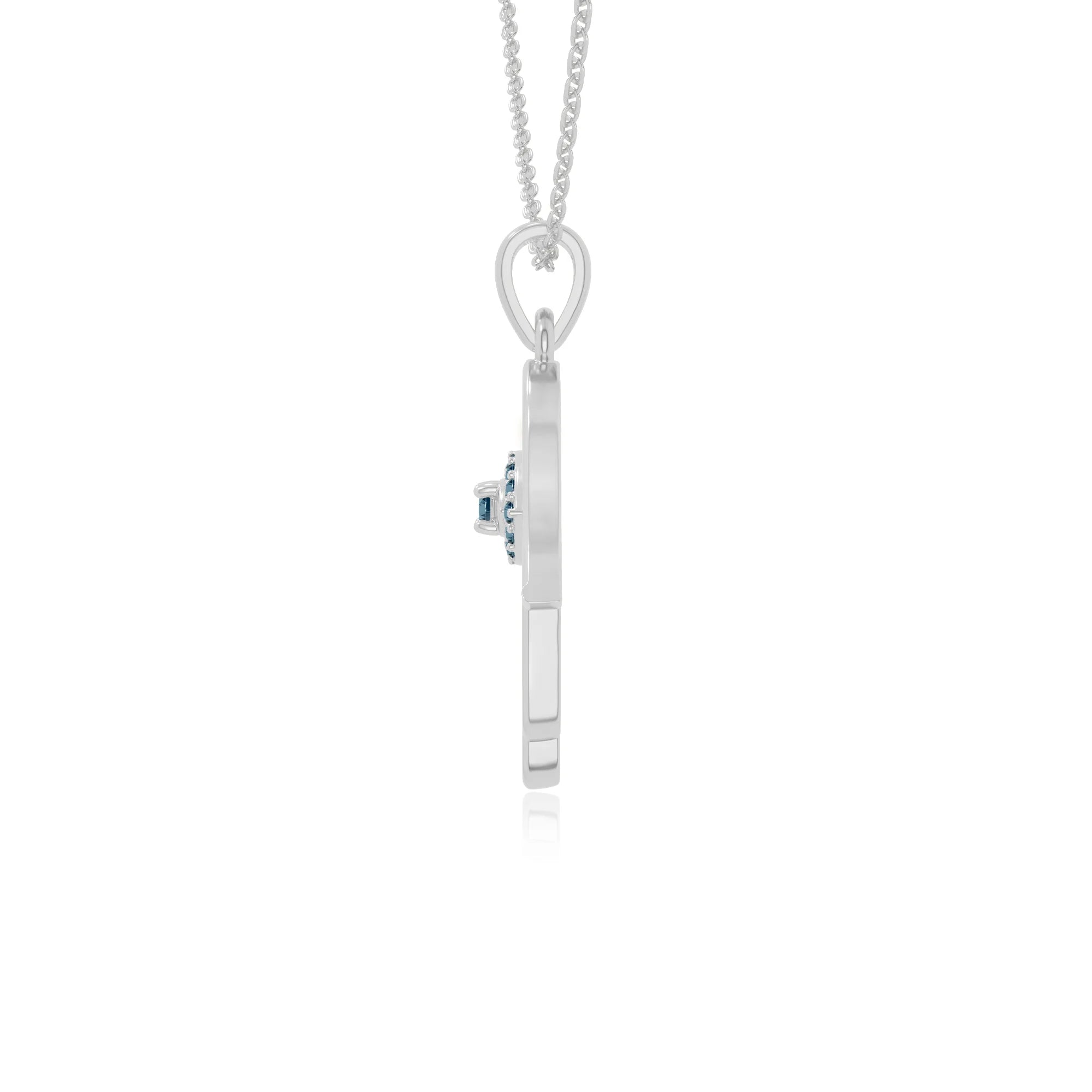 natural london-blue-topaz evil eye hamsa hand necklaces in sterling silver 