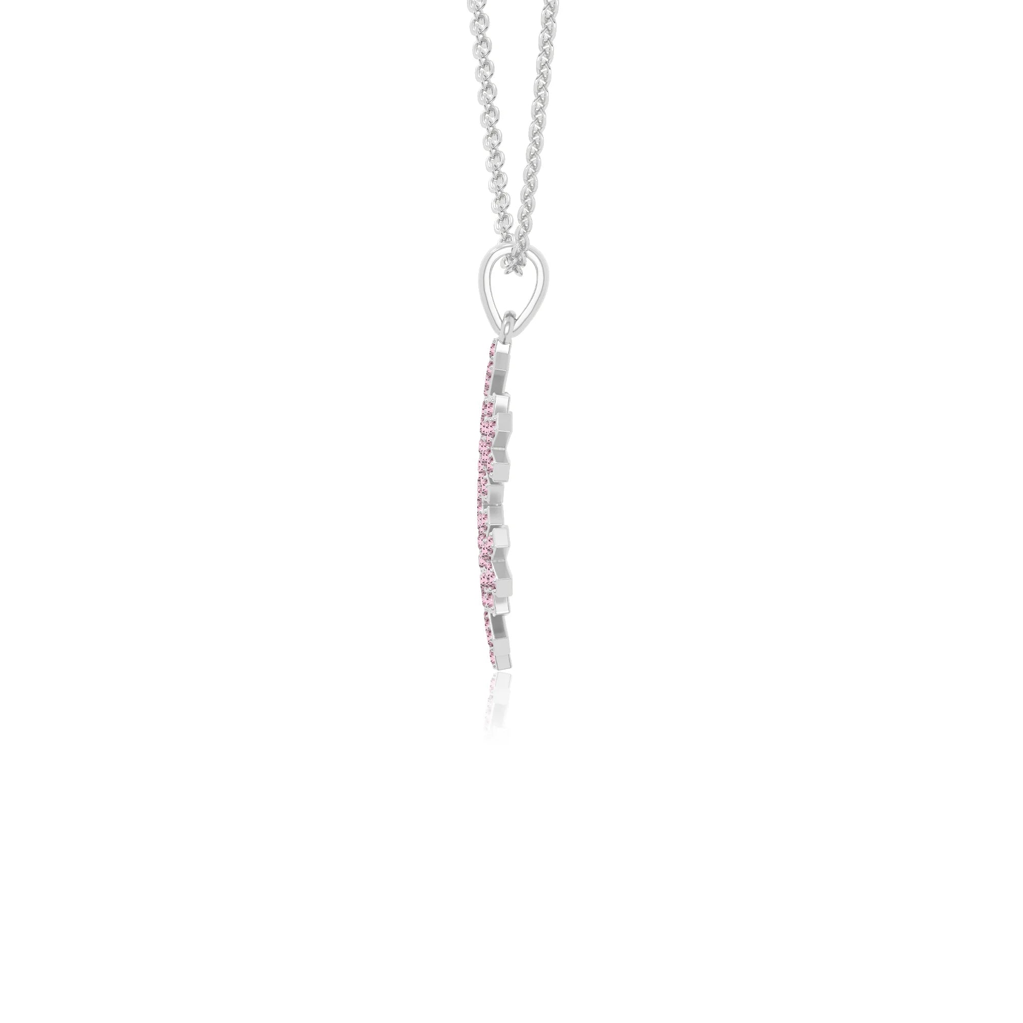 natural pink-tourmaline infinity love knot necklaces in sterling silver 