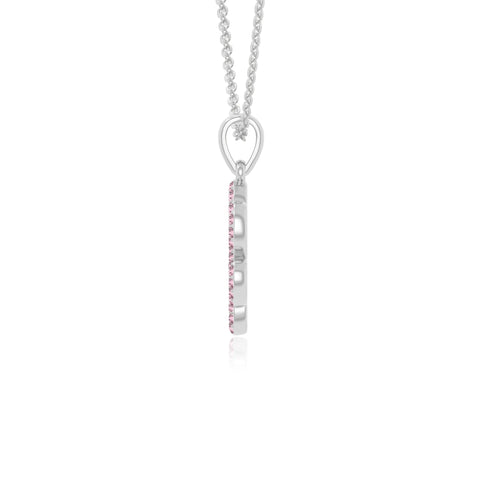 natural pink tourmaline dog paw knot necklaces in sterling silver 