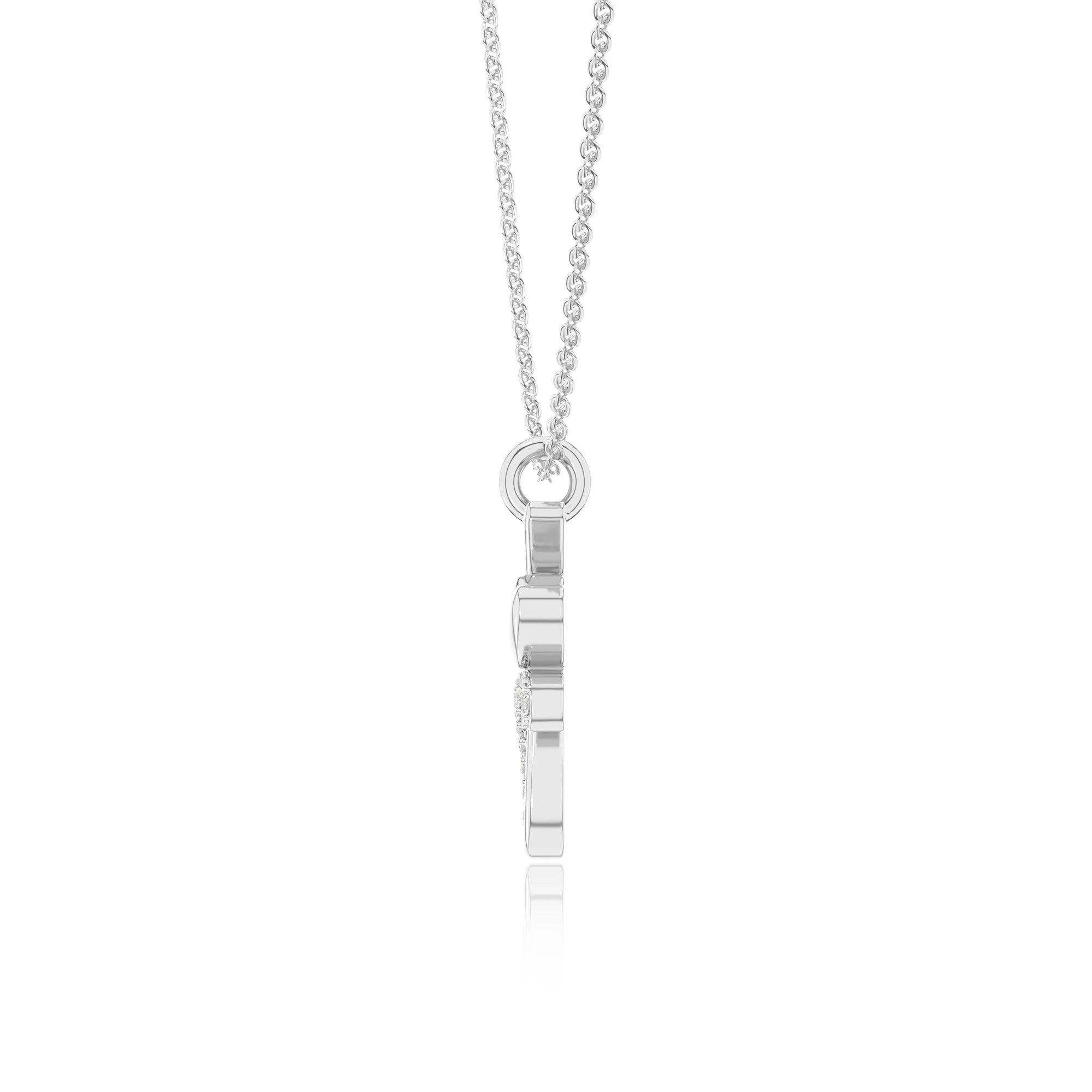 moissanite Initials necklaces in sterling silver 