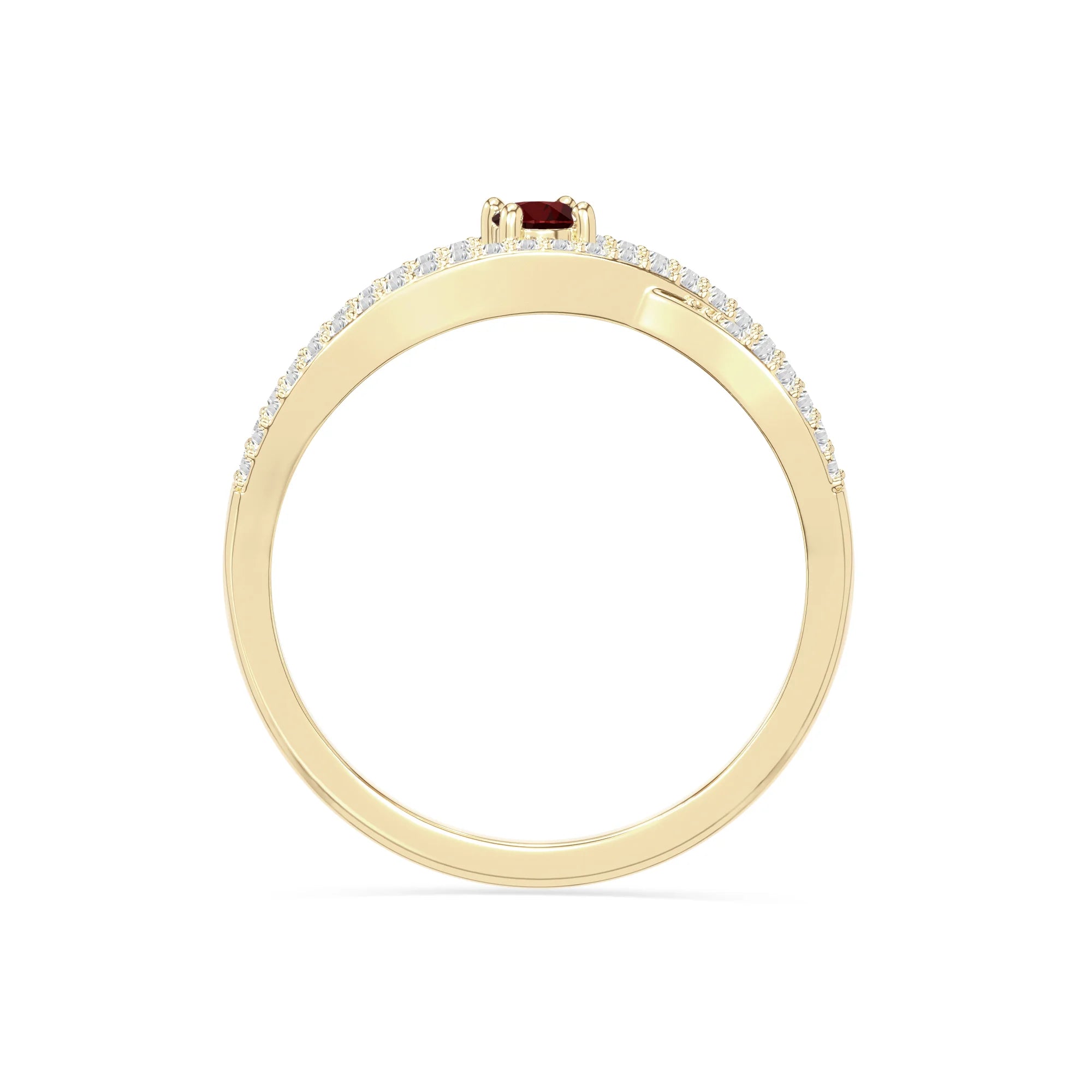 natural garnet promise rings in yellow gold vermeil