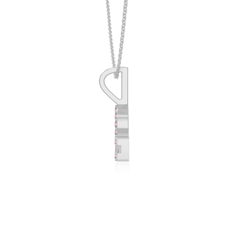 natural pink-tourmaline libra zodiac necklaces in sterling silver 