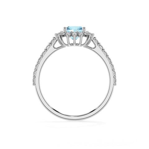 lab grown aquamarine cushion half eterity halo solitaire engagement ring