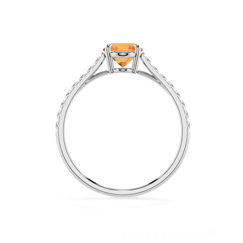 lab-grown citrine oval half eterity solitaire engagement ring