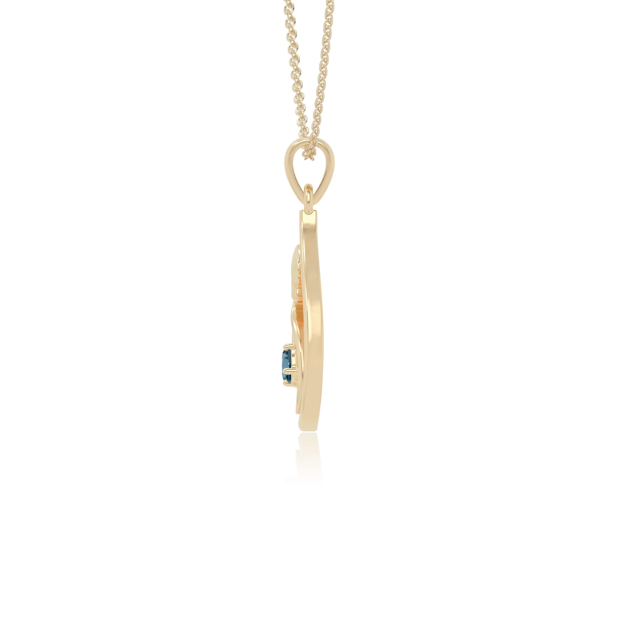 natural london-blue-topaz mom to be necklaces in yellow gold vermeil 