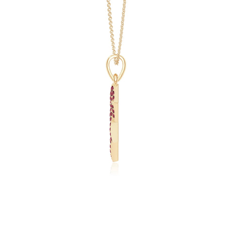 natural ruby infinity love knot necklaces in yellow gold vermeil 