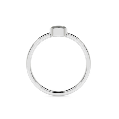 labradorite round cab stackable bezel-set ring