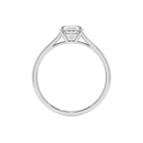 lab grown moissanite oval solitaire engagement ring