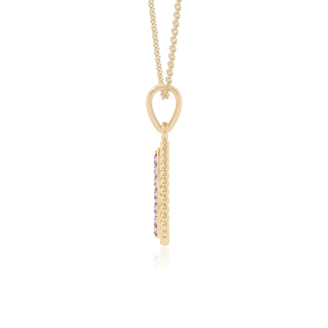 natural pink-tourmaline infinity love knot necklaces in yellow gold vermeil 