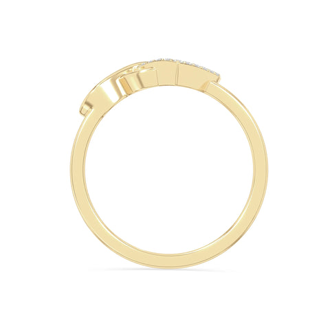 natural moissanite infinity heart promise rings in yellow gold vermeil