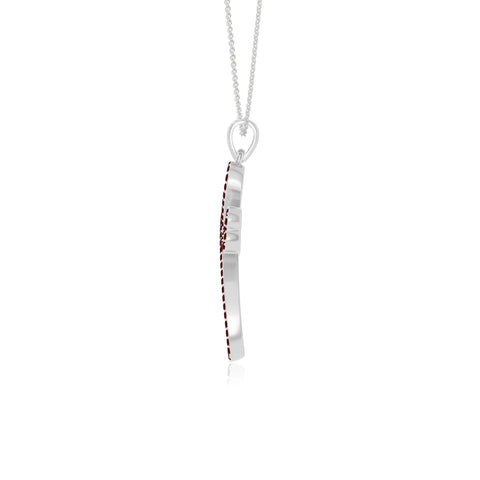natural garnet infinity cross necklaces in sterling silver 
