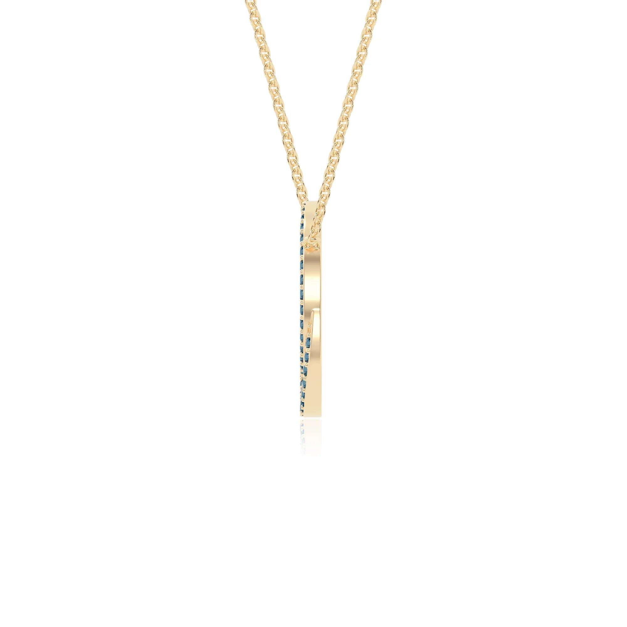 natural london-blue-topaz infinity love knot necklaces in yellow gold vermeil 