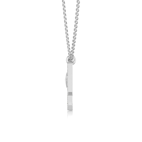 moissanite Initials necklaces in sterling silver 