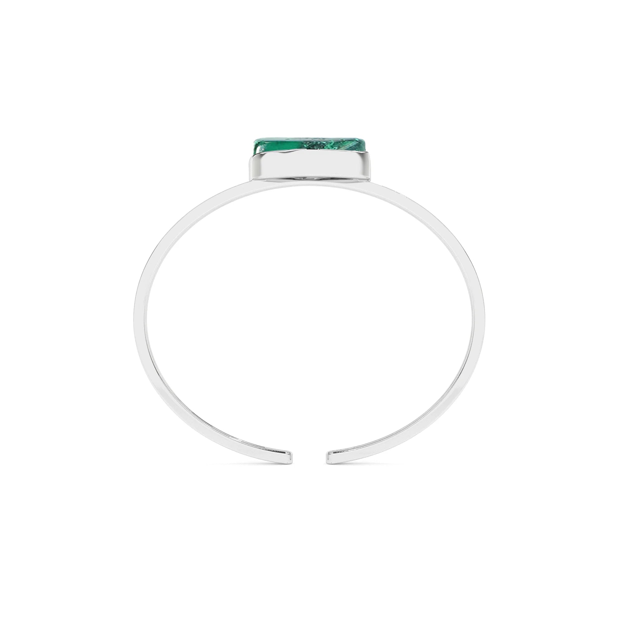 natural malachite rough shape twister bracelet