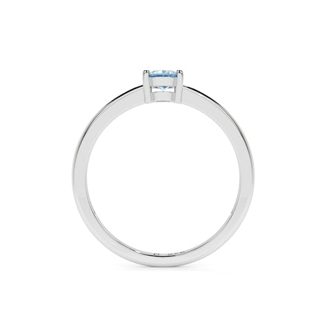 sky blue topaz oval cut stackable prong-set ring