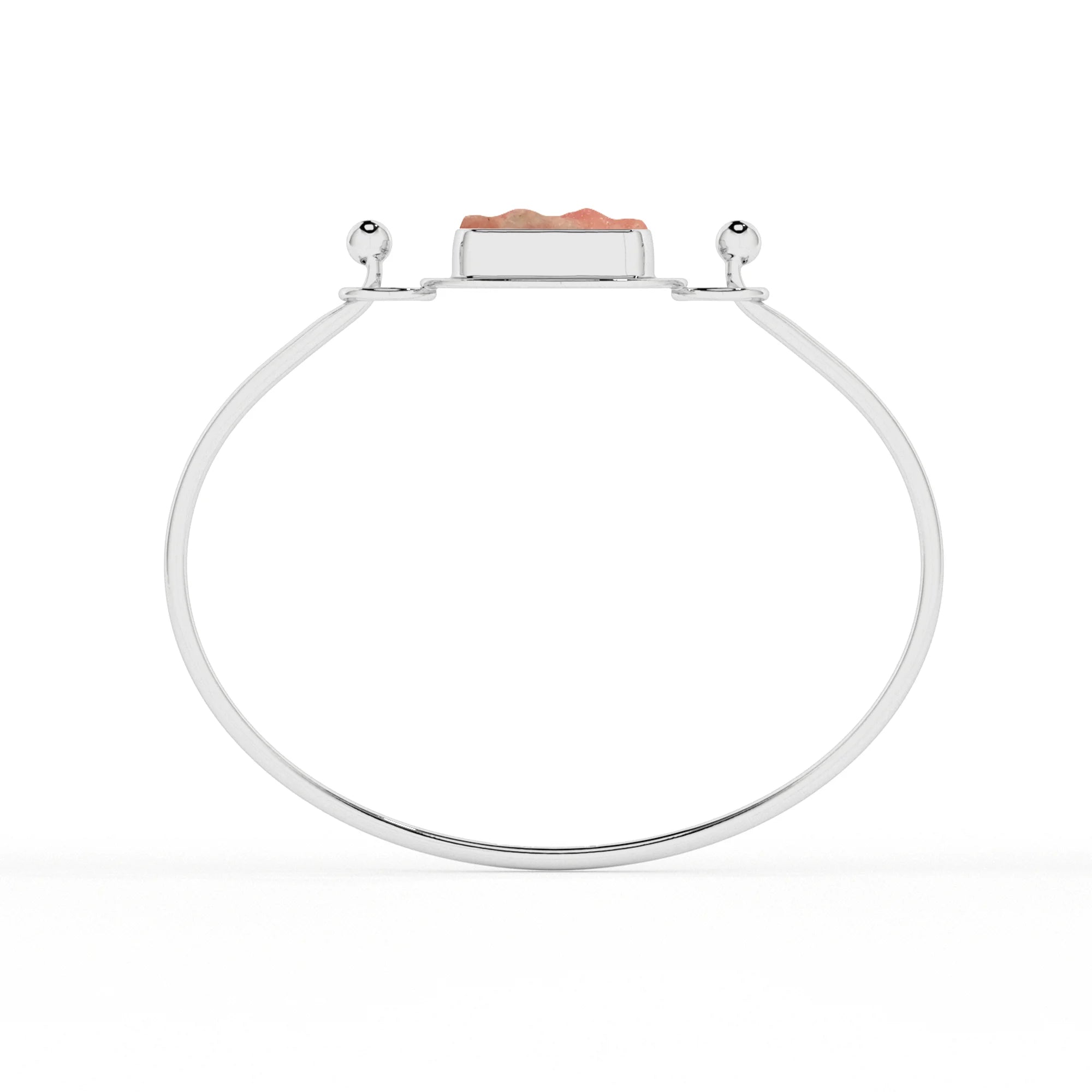 natural rhodochrosite rough shape twister bracelet