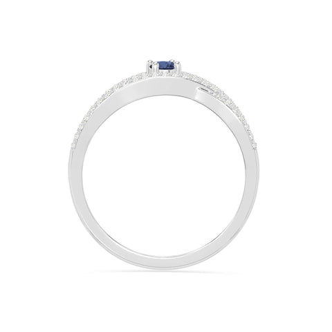 natural blue sapphire promise rings in sterling silver 