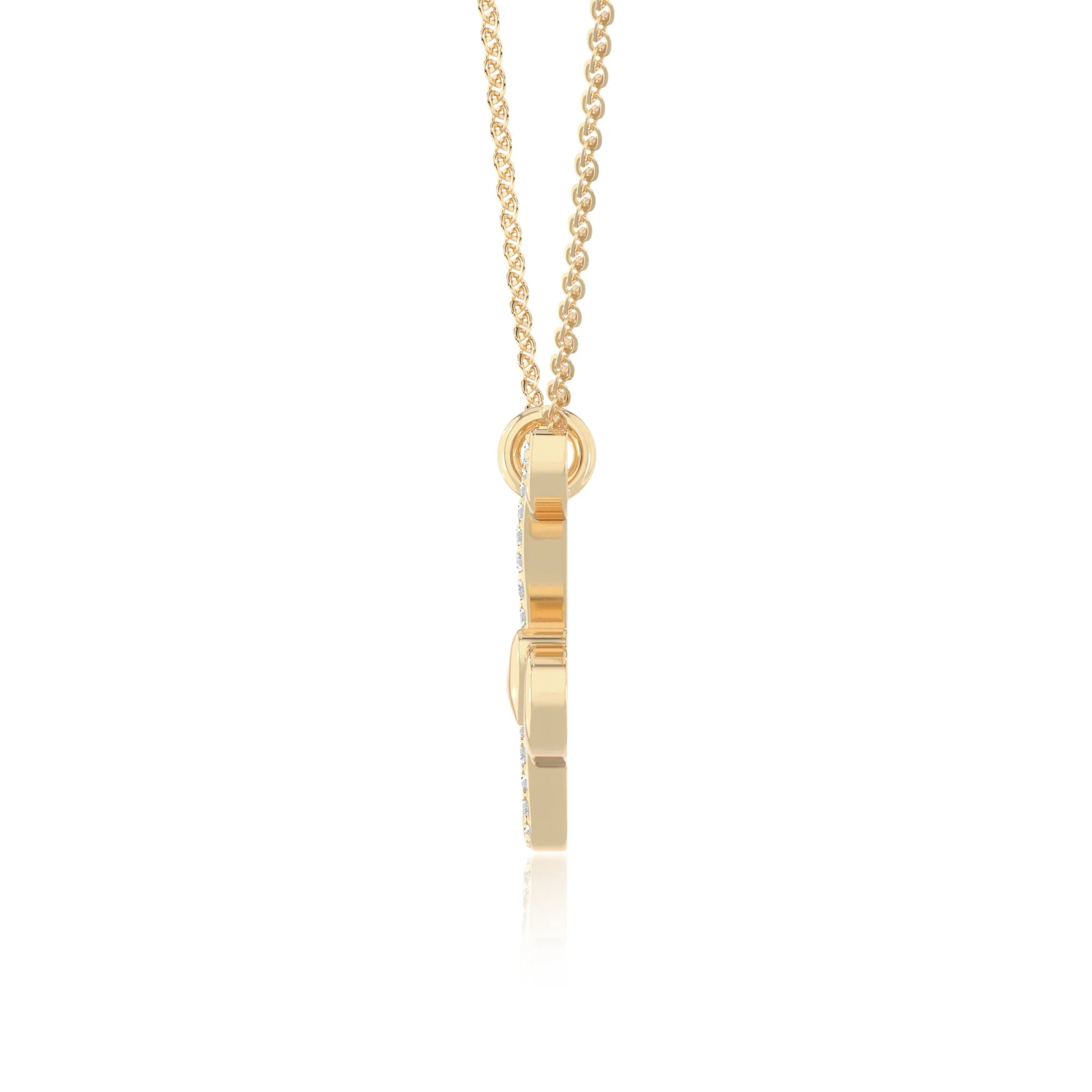 moissanite Initials necklaces in yellow gold vermeil 