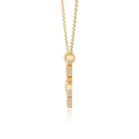 moissanite Initials necklaces in yellow gold vermeil 