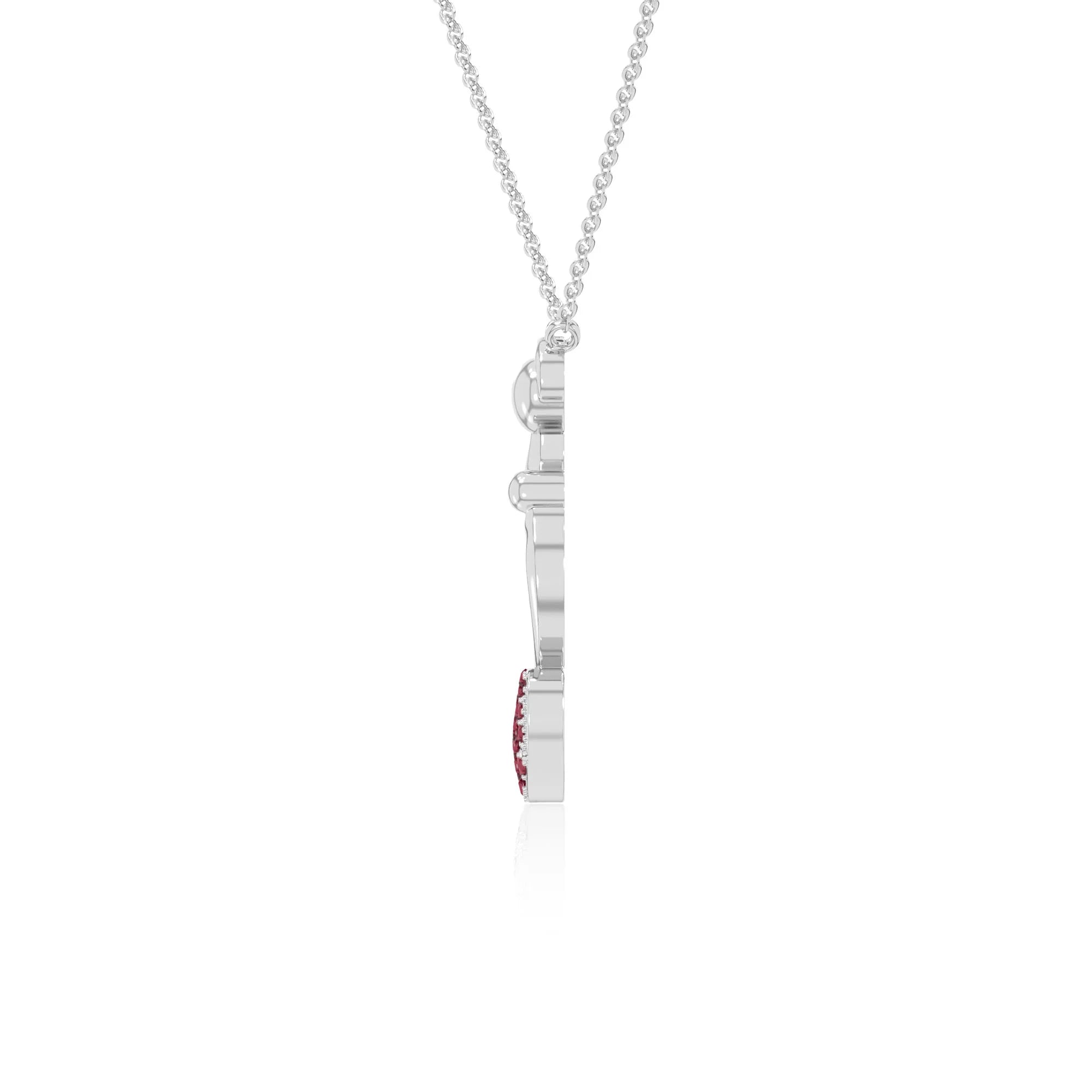 natural ruby mother child heart necklaces in sterling silver 