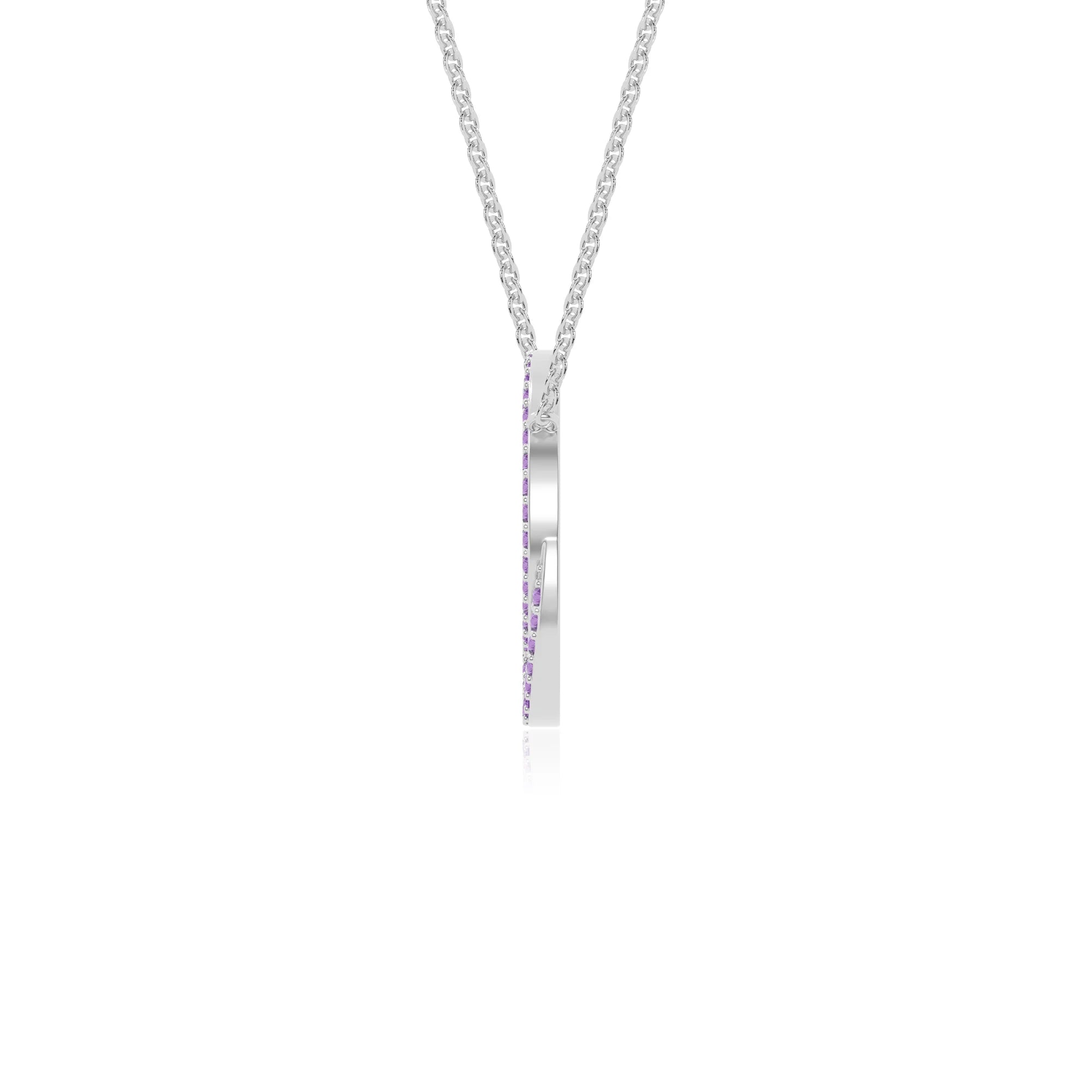 natural amethyst infinity love knot necklaces in sterling silver 