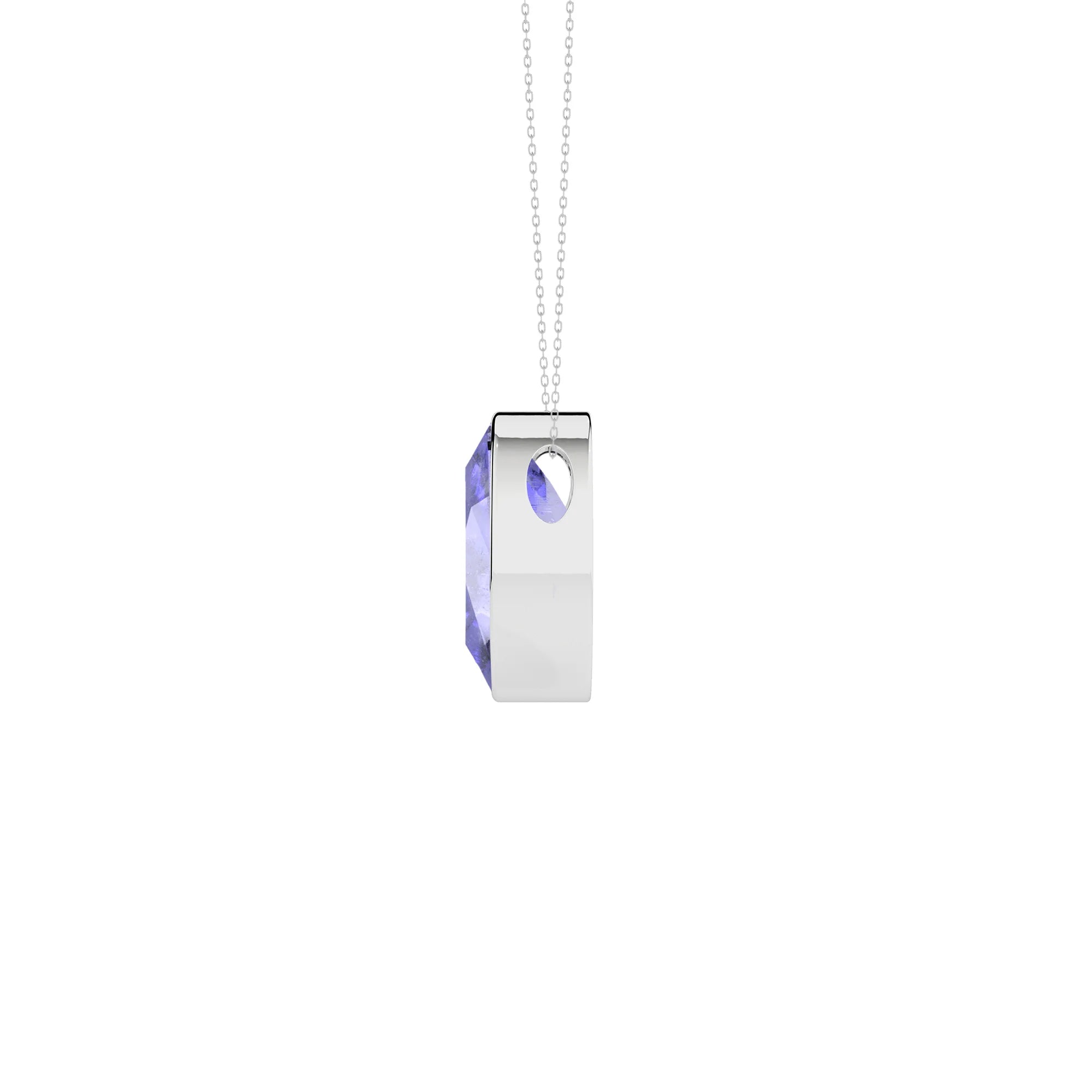 natural tanzanite oval shape pendant necklace