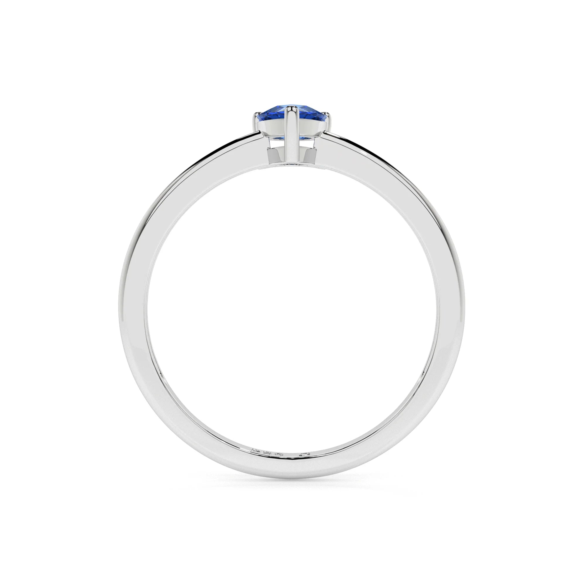 kyanite pear cut stackable prong-set ring