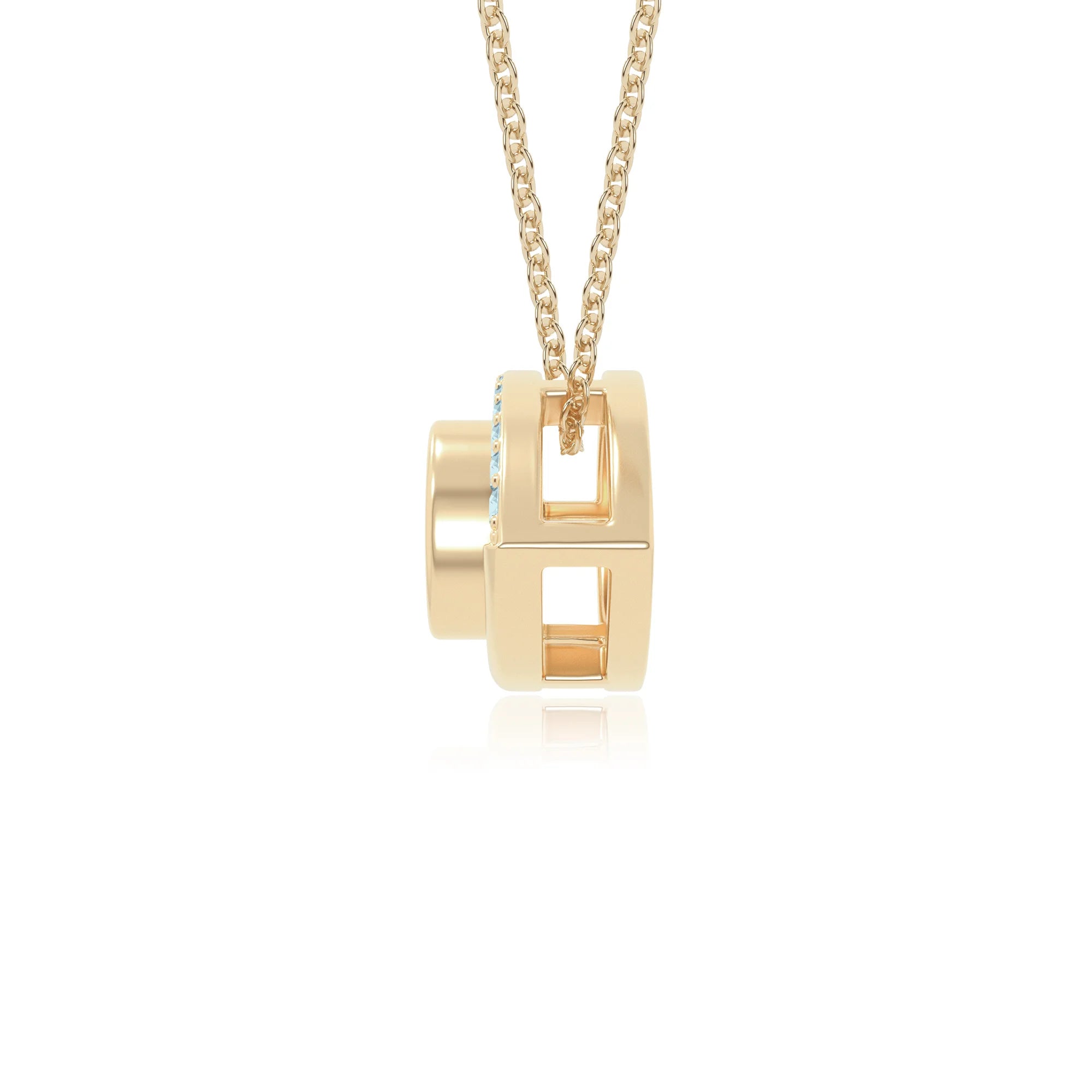 natural aquamarine evil eye necklaces in yellow gold vermeil 