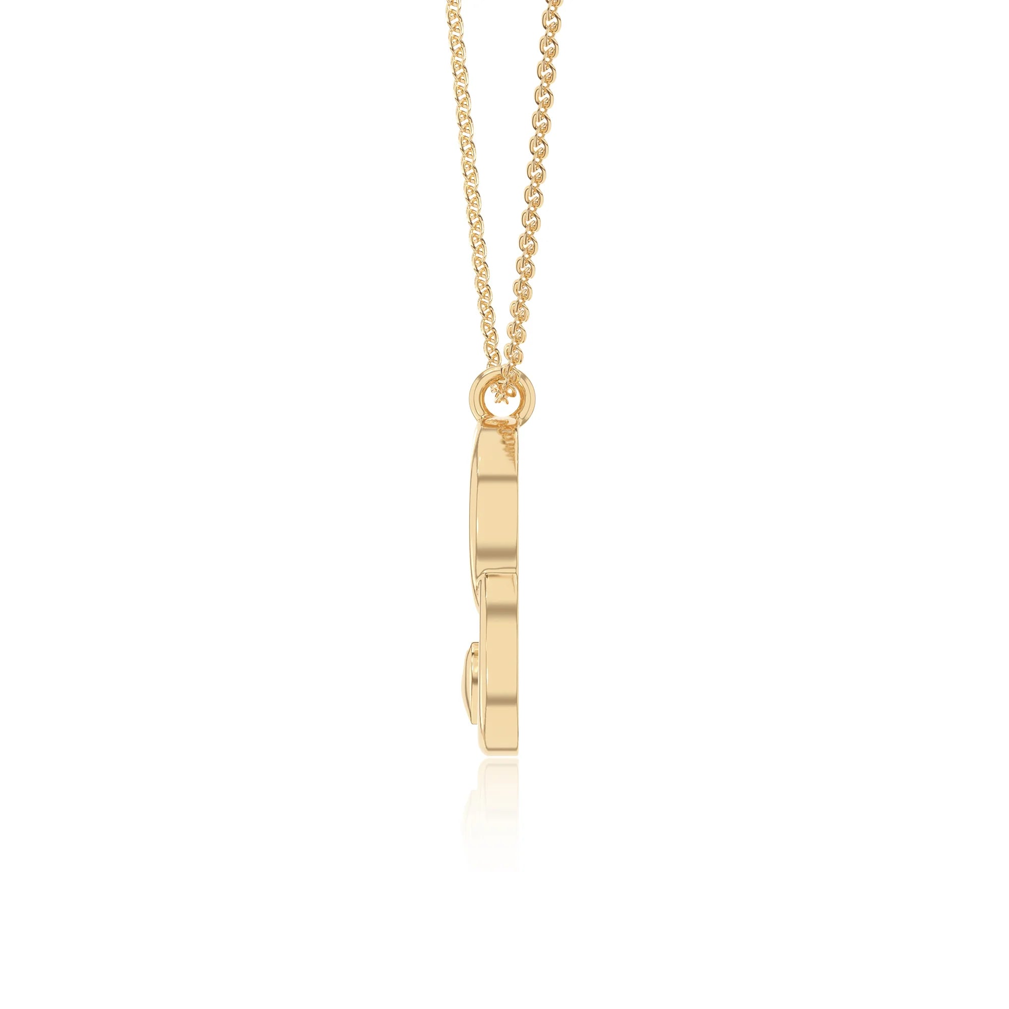 moissanite Initials necklaces in yellow gold vermeil 