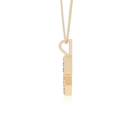 natural citrine sagittarius zodiac necklaces in yellow gold vermeil 