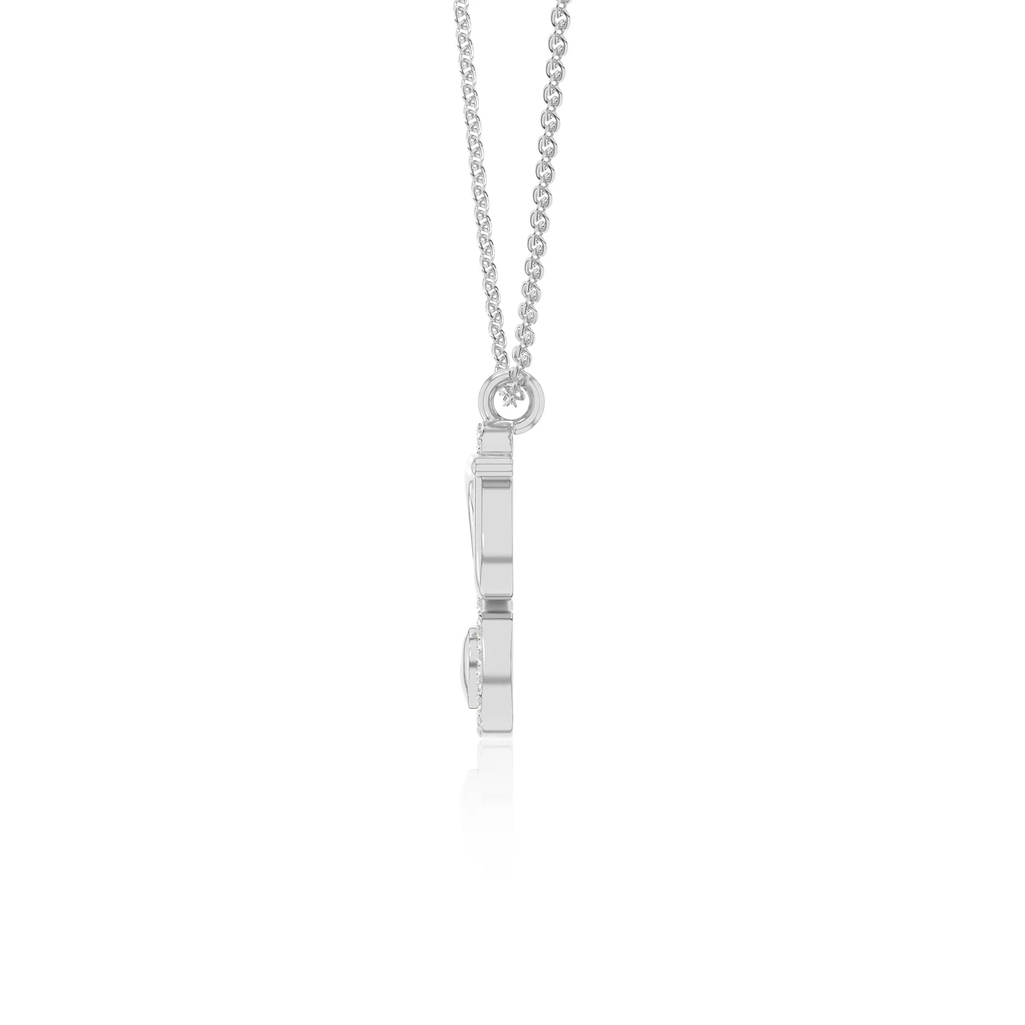 moissanite Initials necklaces in sterling silver 